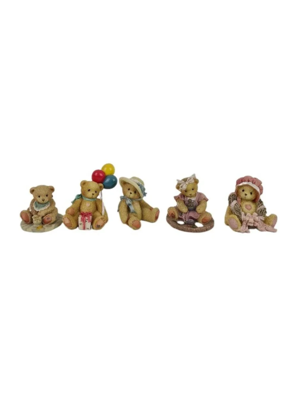 Set Of 5 Cherished Teddies Benji Nina Christy Ava 215864 Porcelain Figurines